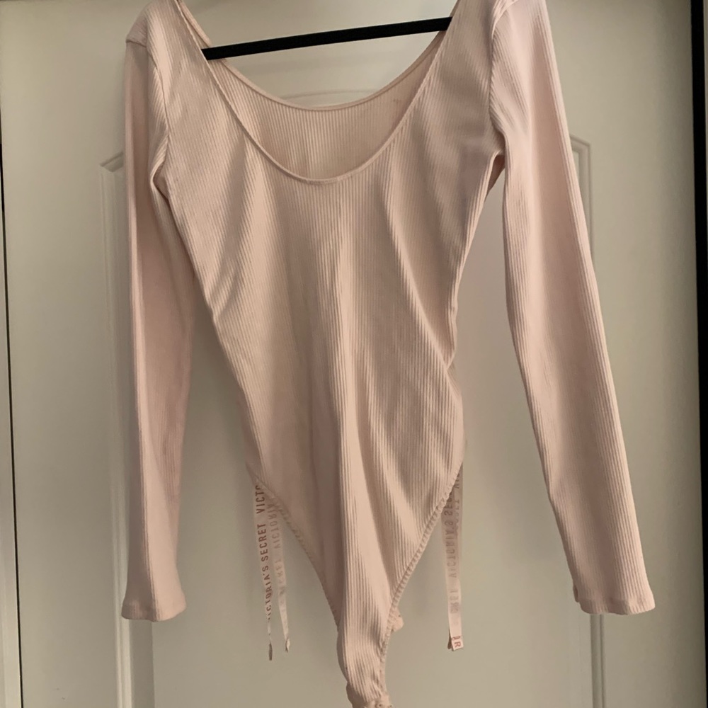 Victoria’s Secret Soft Ribbed Ribboned Body Suit Large - Picture 5 of 12